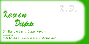 kevin dupp business card